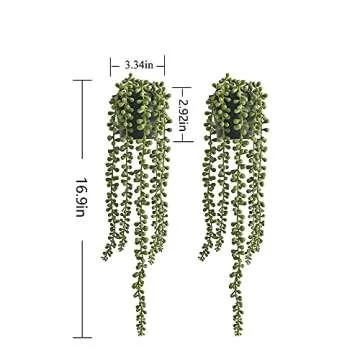 Tengda Fake Potted Succulents - 2Pcs Artificial Plants