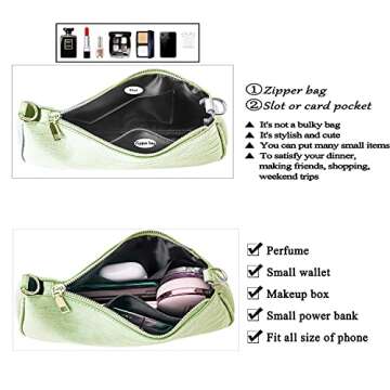 Scioltoo Clutch Shoulder Tote Handbag for Women Casual Fashion Small Crossbody Purses with Long Shoulder Strap (Light Green)