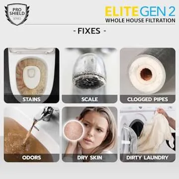 PRO+AQUA Elite Series GEN2 PRO-100-E 3-Stage Whole House Water Filtration System for City & Well Water with Pressure Gauges | Reduces Contaminants, Sediment, Chemicals, Heavy Metals, with 1” Ports