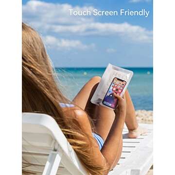 HEETA Waterproof Fanny Pack, Waterproof Pouch Dry Bag 2/3/4 Pack for Phone, Adjustable Waist Strap and Screen Touch Sensitive for Swimming Kayaking Boating Beach Fishing Diving Surfing Accessories