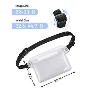 HEETA Waterproof Fanny Pack, Waterproof Pouch Dry Bag 2/3/4 Pack for Phone, Adjustable Waist Strap and Screen Touch Sensitive for Swimming Kayaking Boating Beach Fishing Diving Surfing Accessories