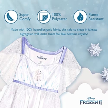 Disney Girls’ Frozen 2 Fantasy Gown Nightgown - Dreamy Comfort