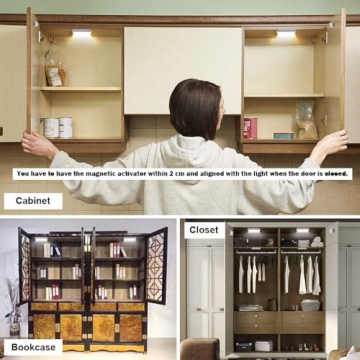 Amagle 4 Pack Automatic Closet Light for Easy Organization