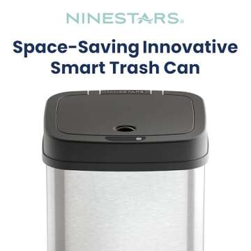 Ninestars Touchless Infrared Motion Sensor Trash Can