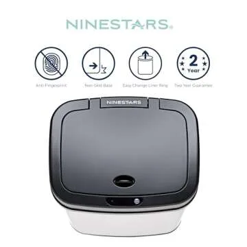 Ninestars Touchless Infrared Motion Sensor Trash Can
