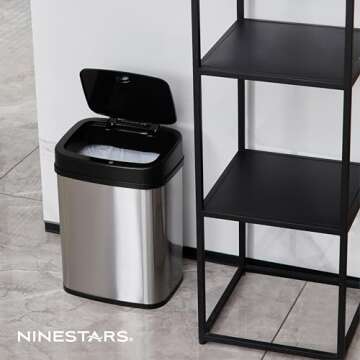 Ninestars Touchless Infrared Motion Sensor Trash Can
