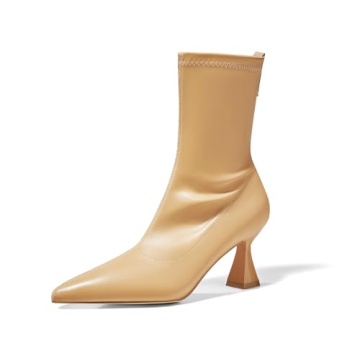 Coutgo Women’s Ankle Boots | Chic Pointed Toe and Kitten Heel