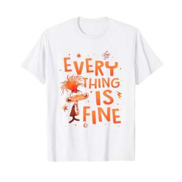 Disney Pixar Inside Out 2 Everything Is Fine Anxiety Logo T-Shirt