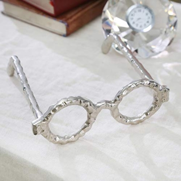 Stylish Abstract Round Glasses Aluminum Sculpture Decoration