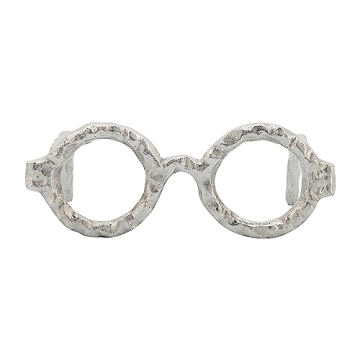 Stylish Abstract Round Glasses Aluminum Sculpture Decoration