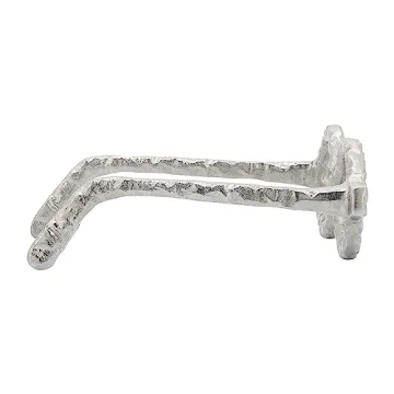 Stylish Abstract Round Glasses Aluminum Sculpture Decoration