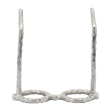 Stylish Abstract Round Glasses Aluminum Sculpture Decoration