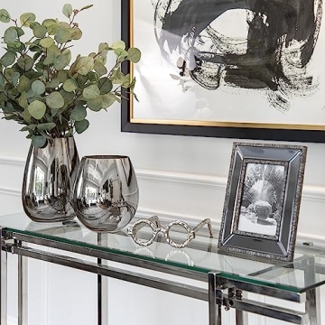 Stylish Abstract Round Glasses Aluminum Sculpture Decoration