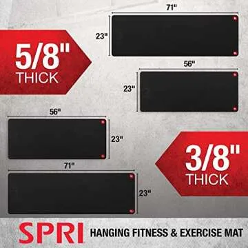 SPRI Hanging Exercise Mat for Yoga and Fitness Classes