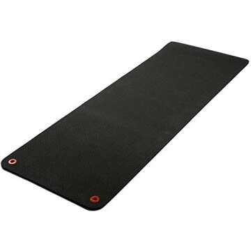 SPRI Hanging Exercise Mat, Fitness & Yoga Mat for Group Fitness Classes, Commercial Grade Quality with Reinforced Holes, 56"L x 23"W x 3/8" Thick