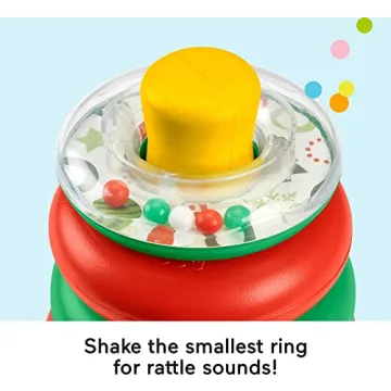 Fisher-Price Holiday Rock-a-Stack for Infants 6+ Months
