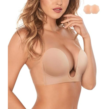 BRABIC Plunge Sticky Push Up Bra for Women