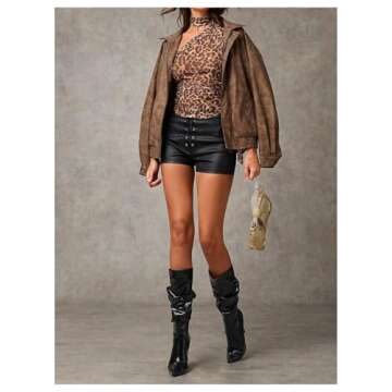 WDIRARA Women's Leopard Print Halter Crop Top Ruched Sleeveless Tee Shirt Y2k Fitted T Shirts