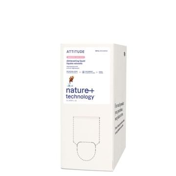 ATTITUDE Dishwashing Liquid, EWG Verified, Vegan Dish Soap, Plant Based, Naturally Derived Products,...