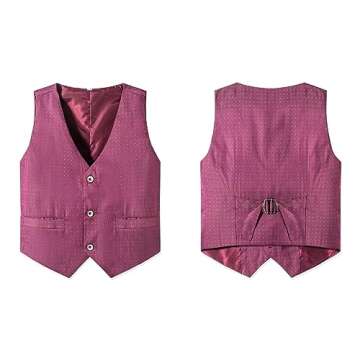 Nwada Boys Suit Set Stylish Toddler Formal Outfit Red