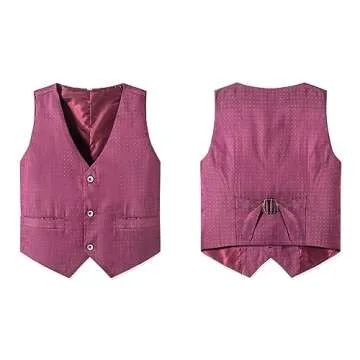 Nwada Boys Suit Set Stylish Toddler Formal Outfit Red