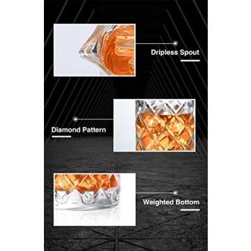 KITESSENSU Seamless Cocktail Mixing Glass – 360ml Lead-Free Crystal