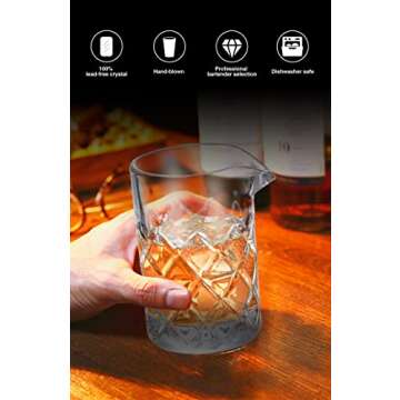 KITESSENSU Bar Mixing Glass for Professional Bartenders