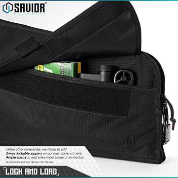 Savior Equipment The Patriot 35" Tactical Single Long Gun Bag Soft Case w/Padded Handle Carrier, 41 Inch SW Gray