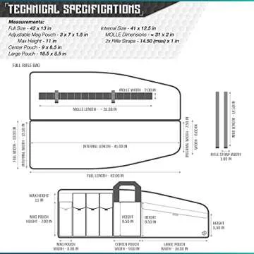 Savior Equipment The Patriot 35" Tactical Single Long Gun Bag Soft Case w/Padded Handle Carrier, 41 Inch SW Gray