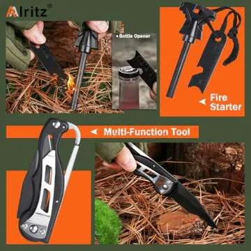 Alritz Emergency Survival Kit for Outdoor Adventures 12-in-1