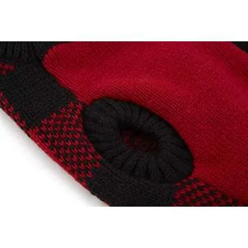 A&L Red Dog Sweater British Plaid Knitted Xmas Holiday Festive Turtleneck Pet Sweater for Puppy Small Dogs, X-Small (XS) Size 8" Back Length