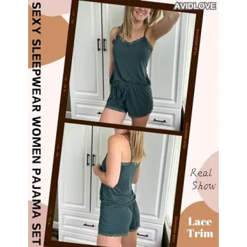 Avidlove Women's Sleeveless Cotton Pajama Set