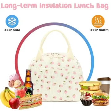 Cute Bluboon Insulated Lunch Bag for Work & Travel