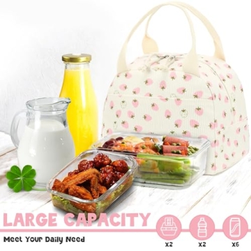 Cute Bluboon Insulated Lunch Bag for Work & Travel
