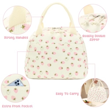 Cute Bluboon Insulated Lunch Bag for Work & Travel