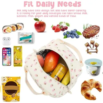 Cute Bluboon Insulated Lunch Bag for Work & Travel