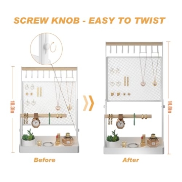 IOAIANIA Adjustable Jewelry Organizer - Elegant Storage Solution