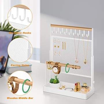 IOAIANIA Adjustable Jewelry Organizer - Elegant Storage Solution