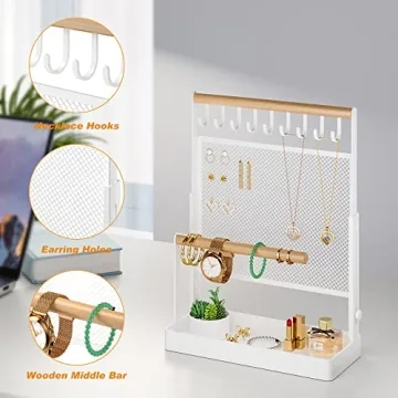 IOAIANIA Adjustable Jewelry Organizer - Elegant Storage Solution