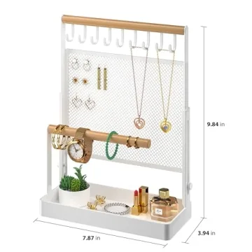 IOAIANIA Adjustable Jewelry Organizer - Elegant Storage Solution