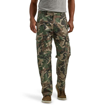 Wrangler Authentics Men's Camo Cargo Pants - Relaxed Fit & Stretch