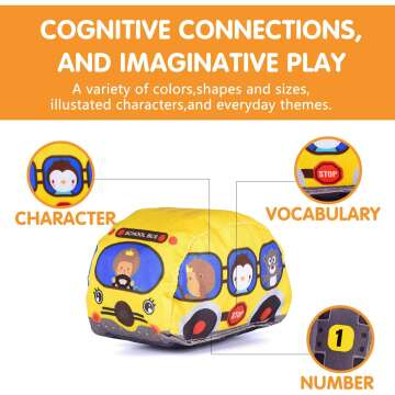 Soft Car Toy Set with Play Mat for 1 Year Olds