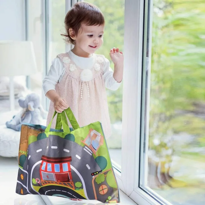 Soft Car Toy Set with Play Mat for 1 Year Olds