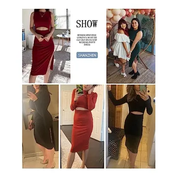 SHANZHEN Black Fashion Dress for Women Casual Long Sleeve