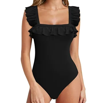 MANGOPOP Ruffle Sleeve Bodysuit - Chic Design & Comfort