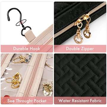 Elegant SFYBYHEART Travel Jewelry Organizer Case for Women