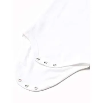 HonestBaby Baby Organic Cotton Sleeveless Bodysuit Multi-Pack, 5-Pack Bright White, Newborn