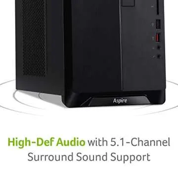 Acer Aspire TC-885-ACCFLi3O Desktop, 8th Gen Intel Core i3-8100, 8GB DDR4 + 16GB Optane Memory, 1TB HDD, 8X DVD, 802.11ac WiFi, Windows 10 Home