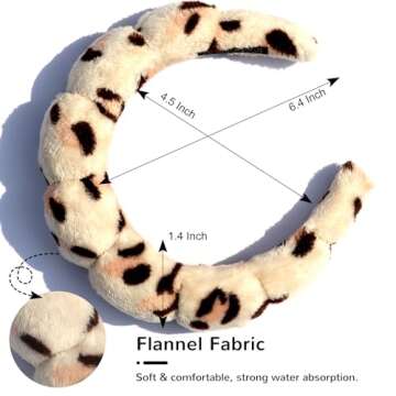 HitModa Spa Headbands for Washing Face or Facial, Makeup Headband, Skincare Headbands, Terry Cloth Headband Face Wash Headband Puffy Makeup Headbands for Face Washing, Mask, Skin Treatment