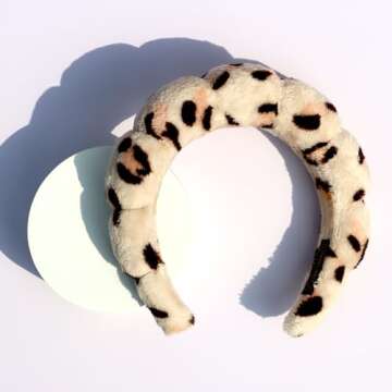 HitModa Spa Headbands for Washing Face or Facial, Makeup Headband, Skincare Headbands, Terry Cloth Headband Face Wash Headband Puffy Makeup Headbands for Face Washing, Mask, Skin Treatment